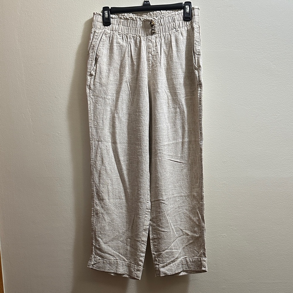 Briggs Women's Cream Linen Pants